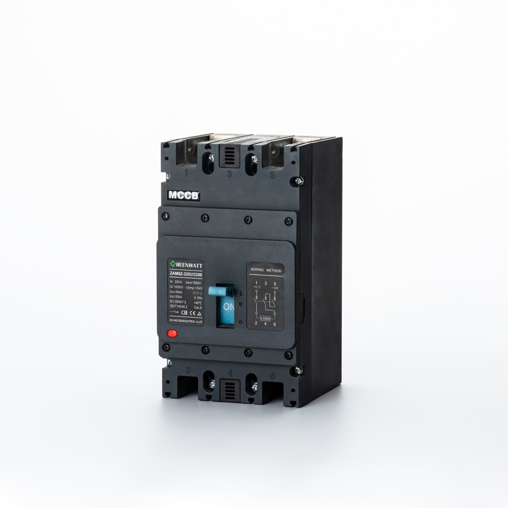 Série TSM2 MCCB | 1600A | 400V AC | Proteção excessiva/curto-circuito/UV | IEC60947-2