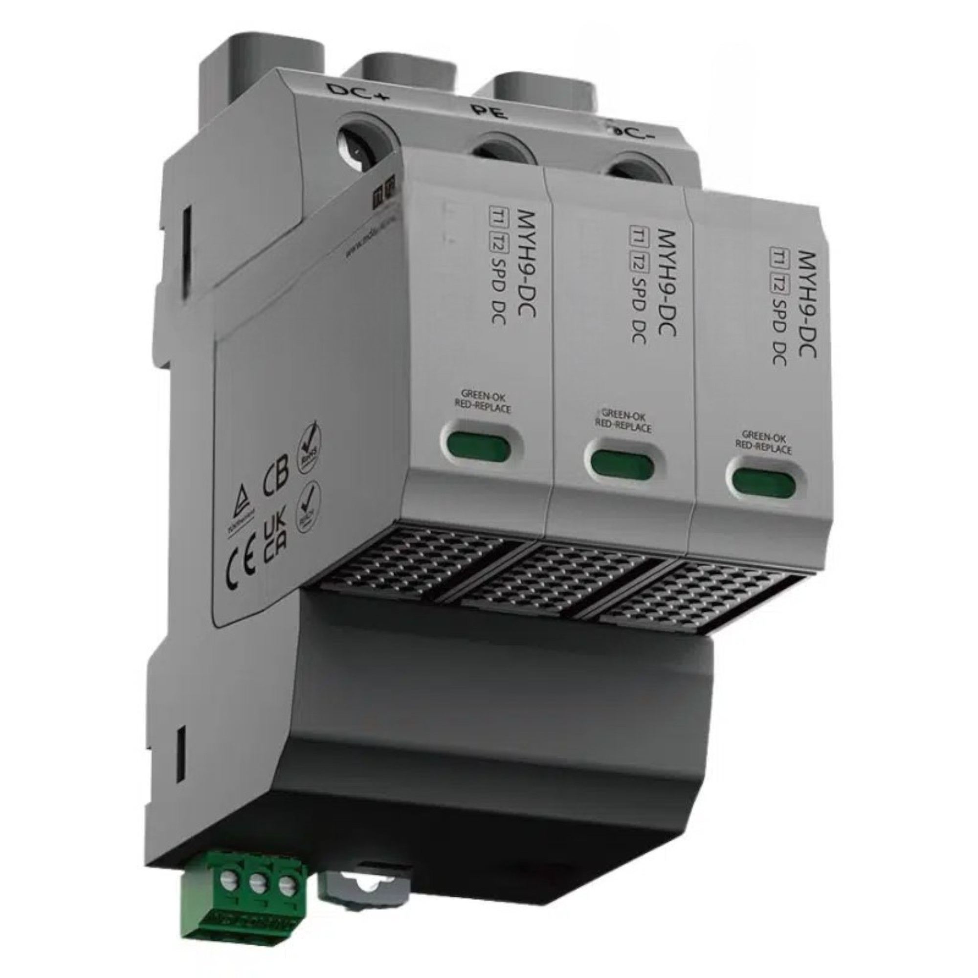 Tipo 1+2 DC SPD MYH9 | 600 VDC | Em 20 ka