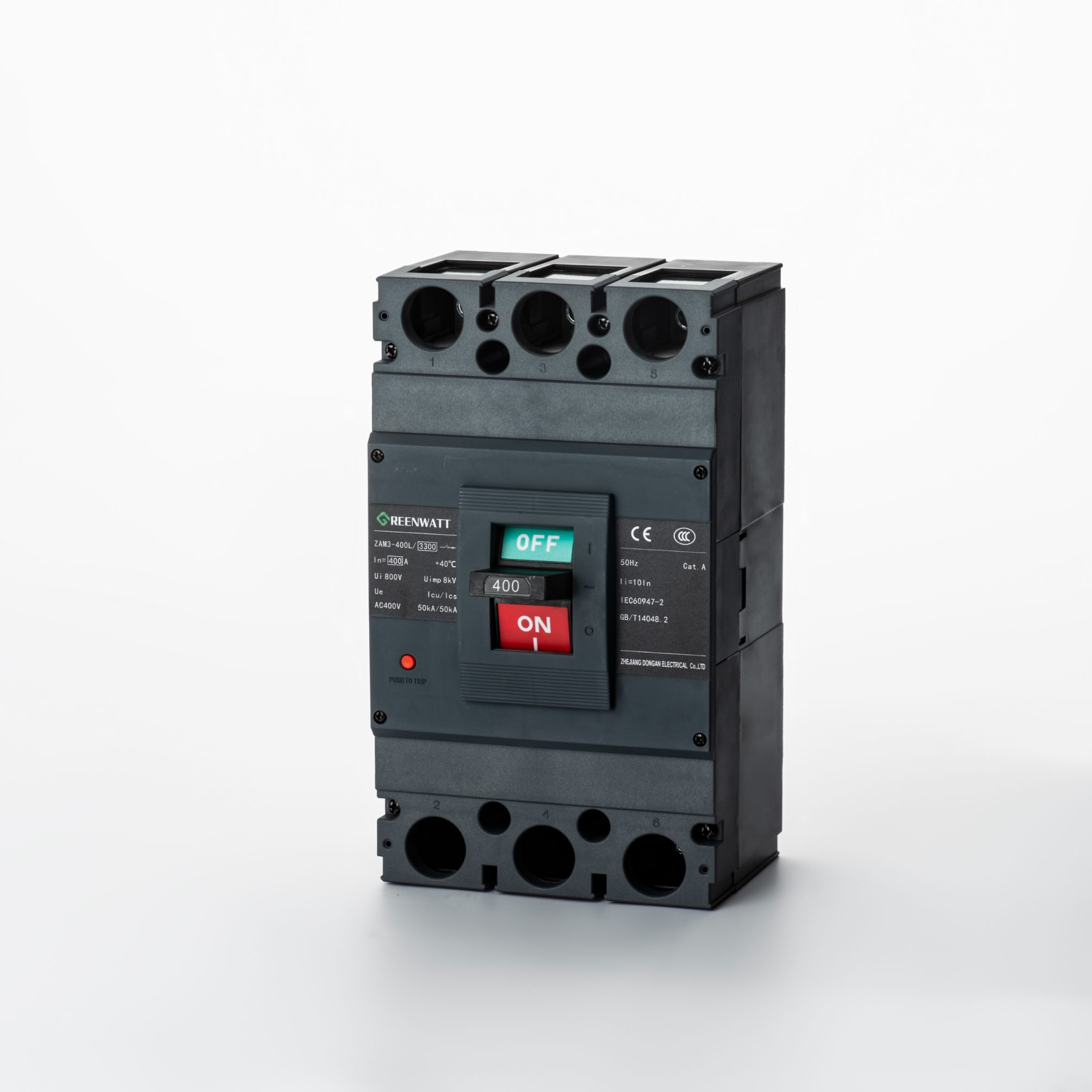 Disjuntor de caixa moldada ZAM3-400L | Greenwatt